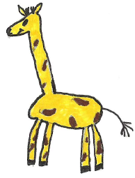 Illustration der Giraffe Bella